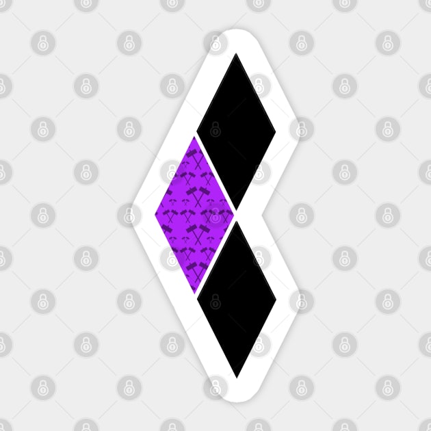 Harley Hammer Diamond (Purple) Sticker by DodgingKarma